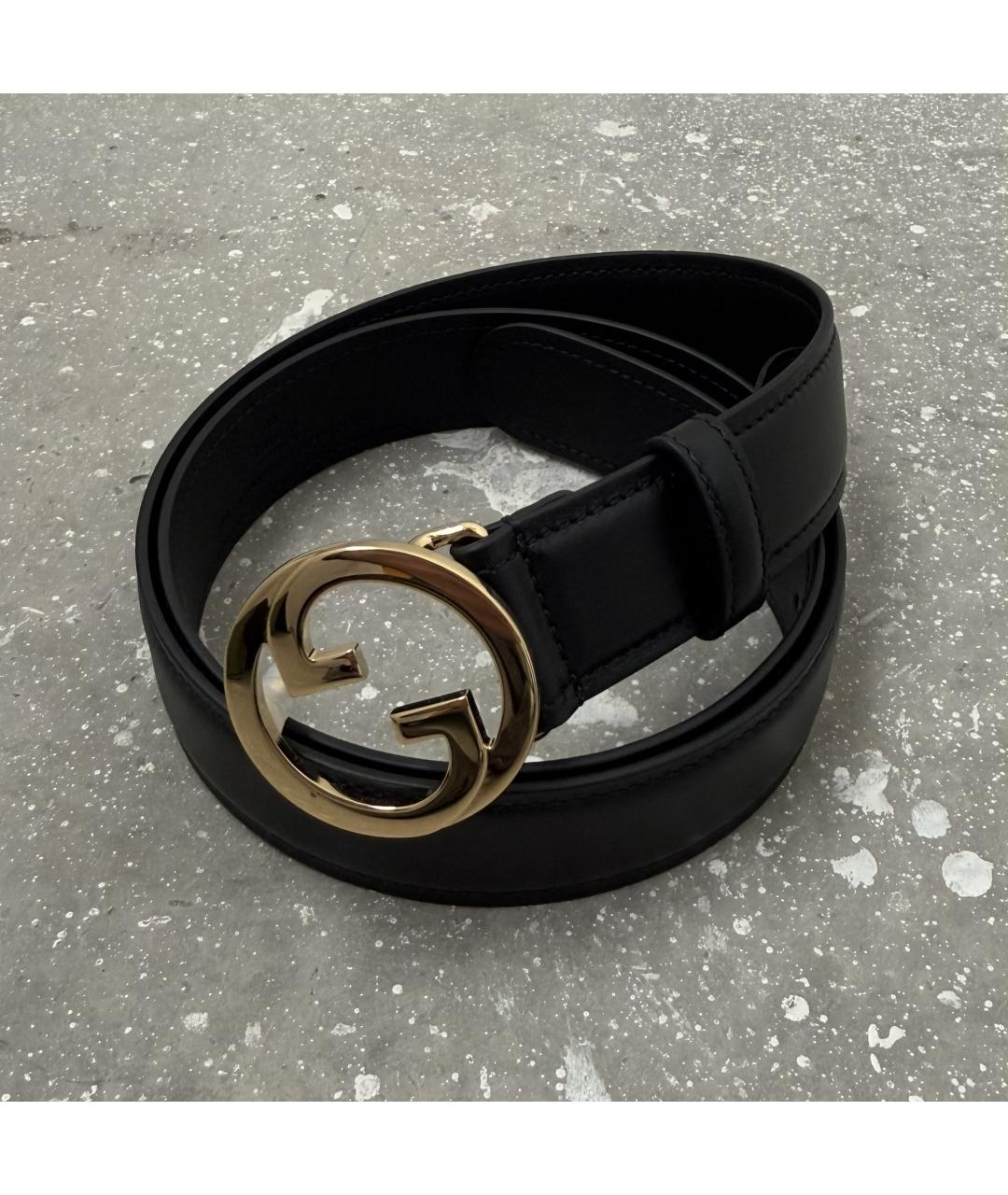 GUCCI Черный кожаный ремень, фото 9