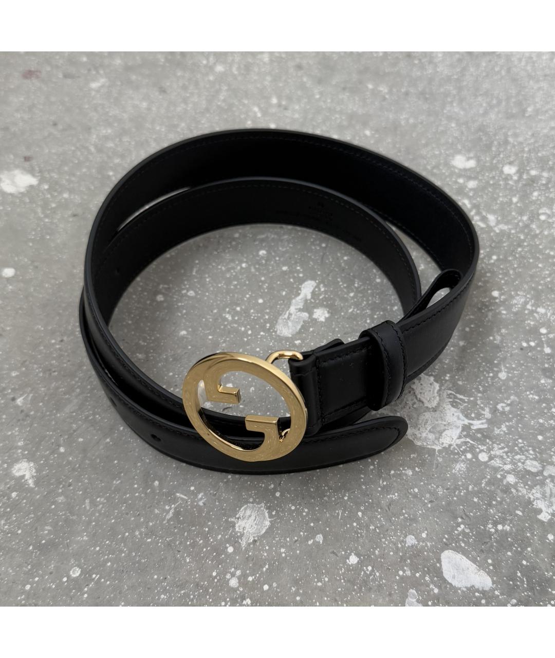 GUCCI Черный кожаный ремень, фото 6