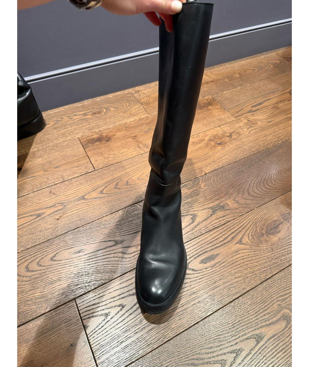 THE ROW Черные кожаные сапоги, фото 2