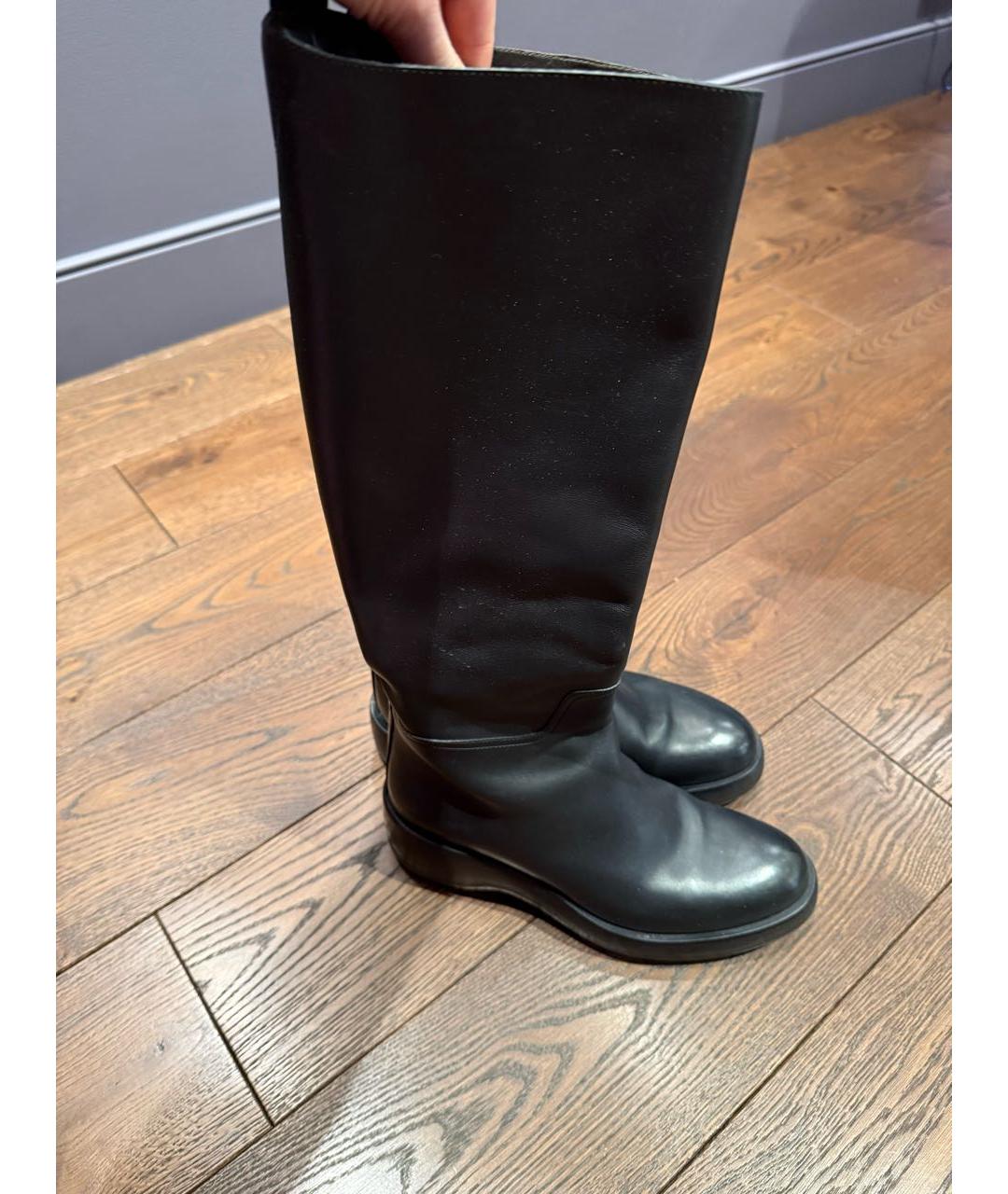 THE ROW Черные кожаные сапоги, фото 3