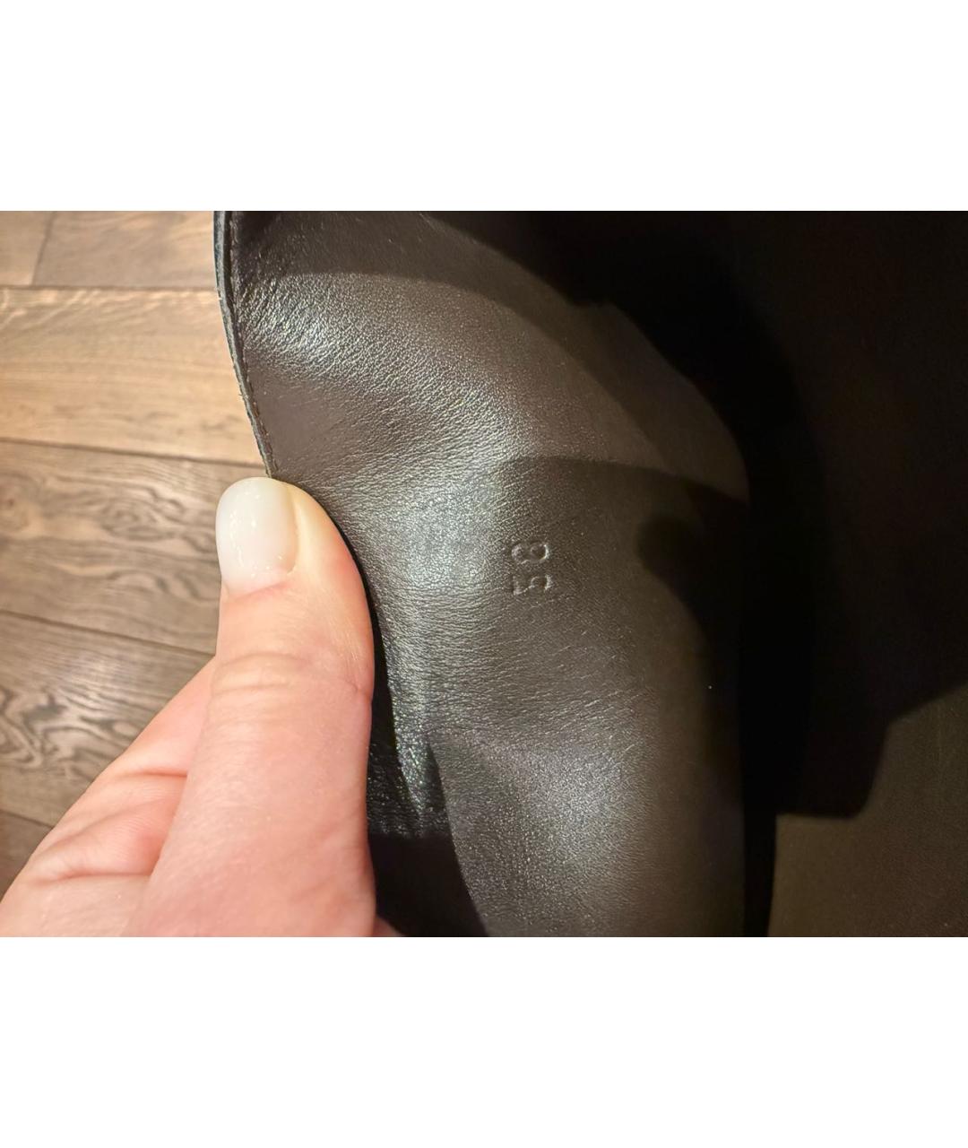 THE ROW Черные кожаные сапоги, фото 5