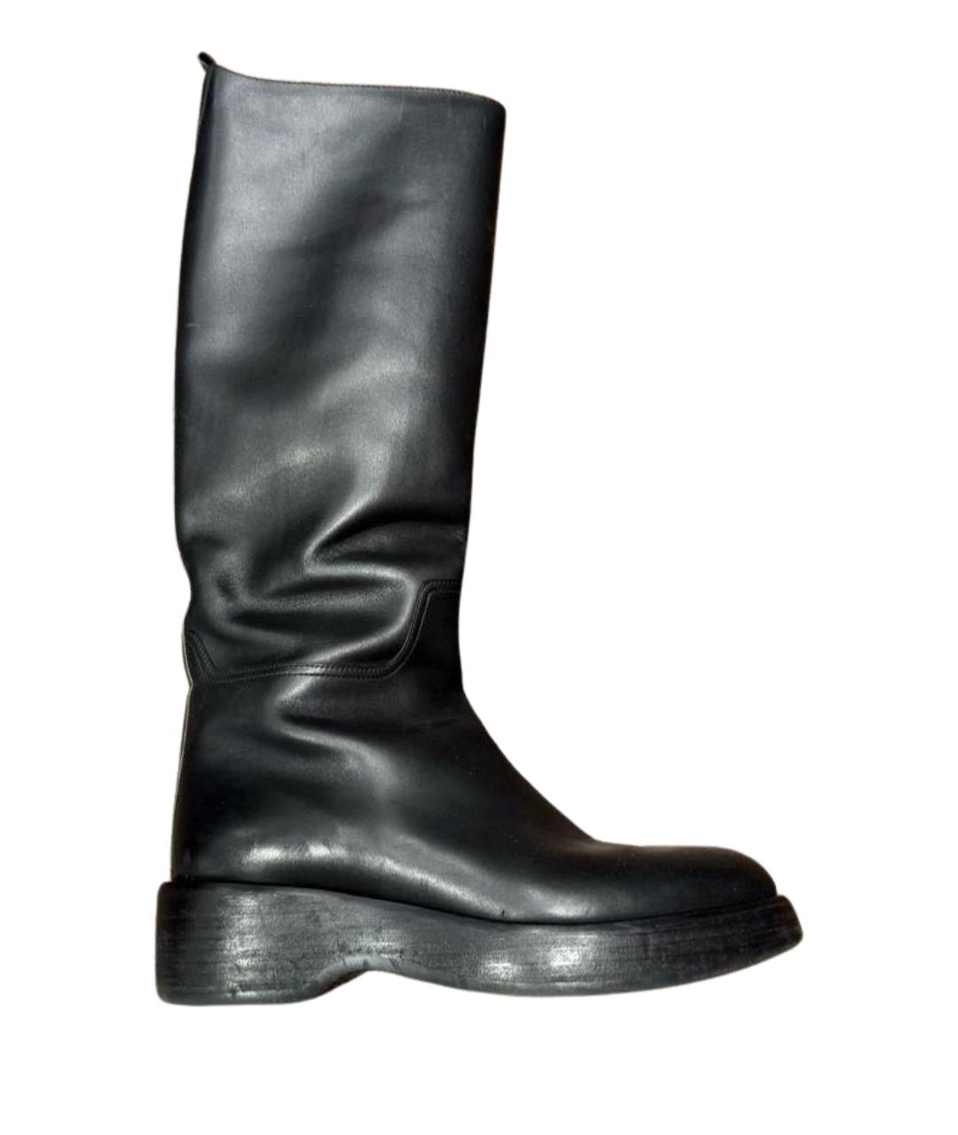 THE ROW Черные кожаные сапоги, фото 1