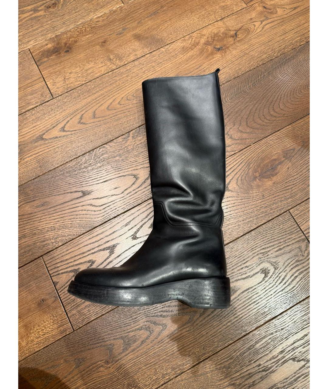 THE ROW Черные кожаные сапоги, фото 6