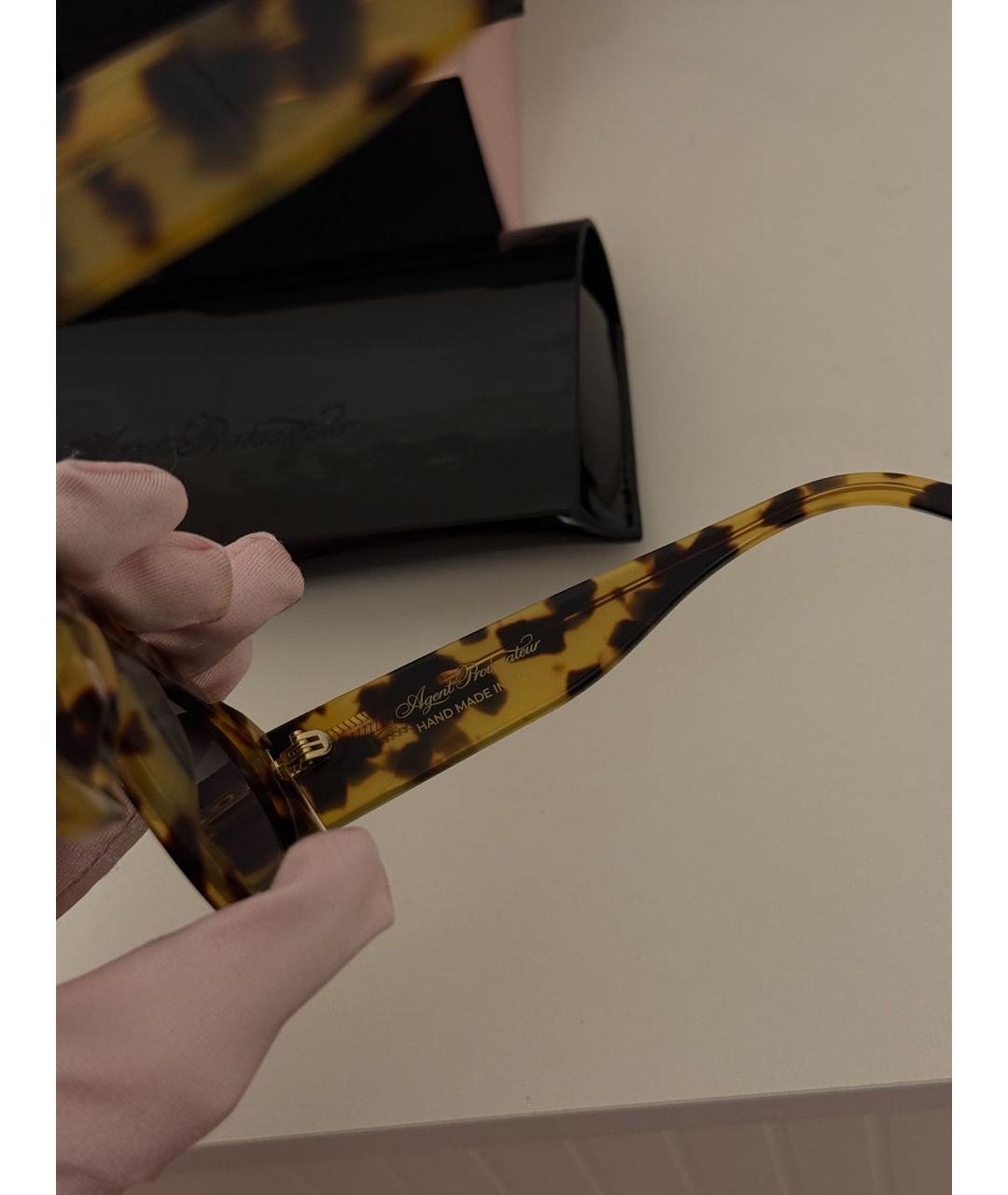 AGENT PROVOCATEUR Коричневые пластиковые солнцезащитные очки, фото 6