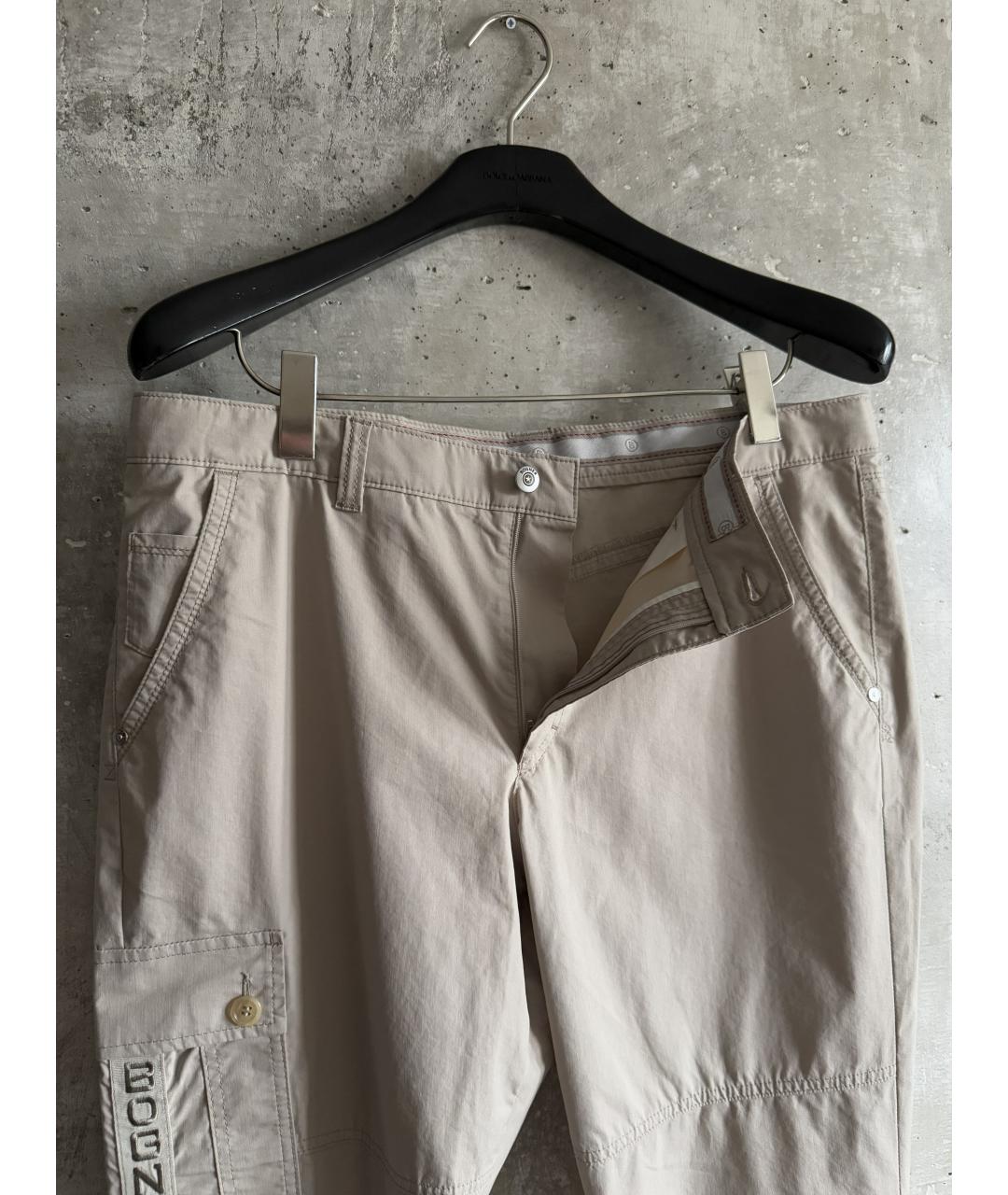 BOGNER Бежевые полиэстеровые повседневные брюки, фото 7