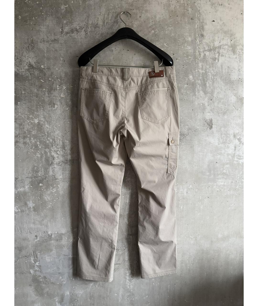 BOGNER Бежевые полиэстеровые повседневные брюки, фото 2