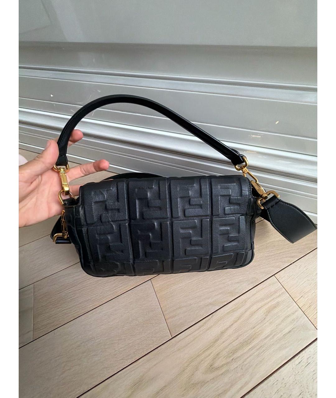 FENDI Черная кожаная сумка через плечо, фото 2