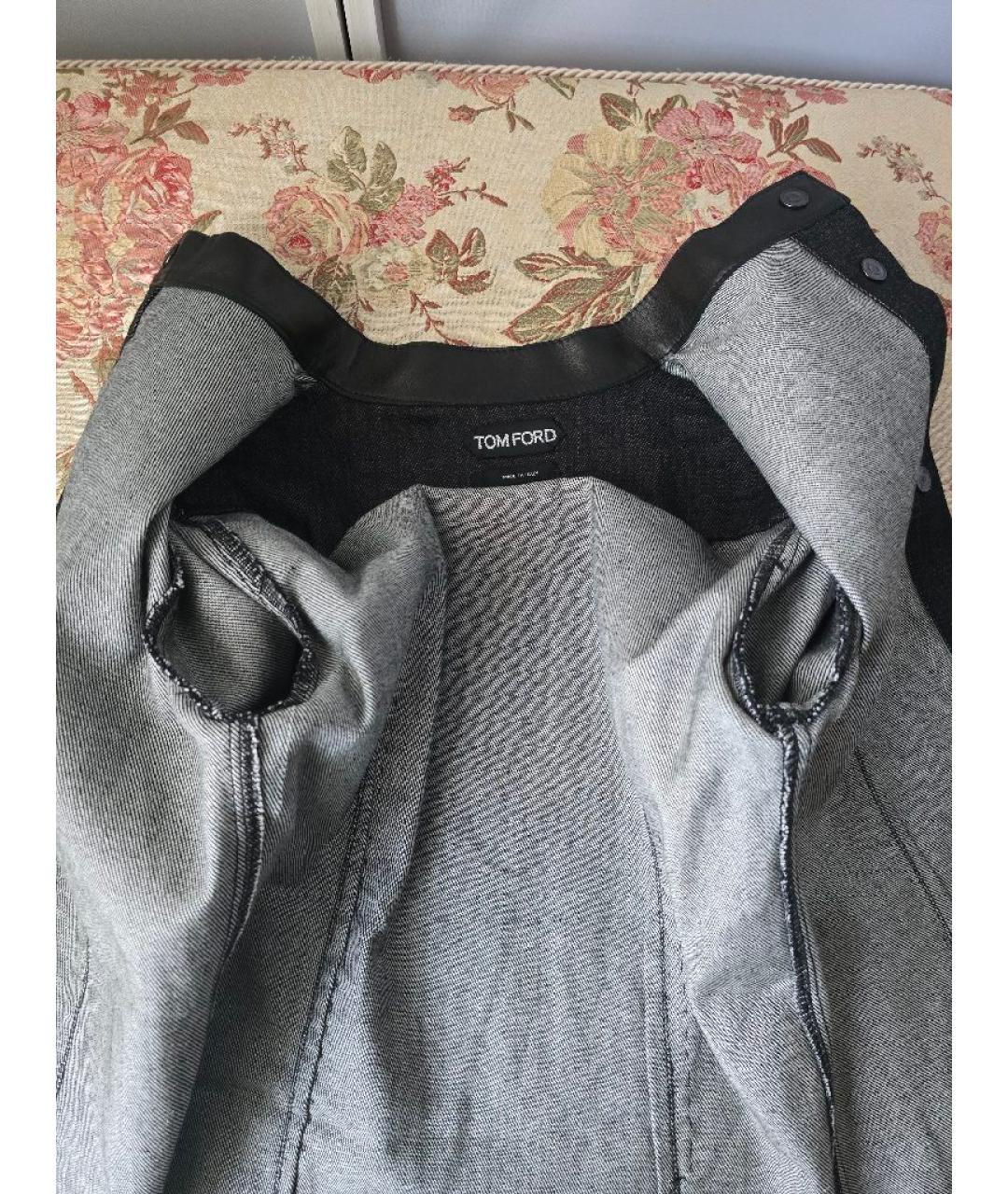 TOM FORD Черная хлопковая рубашка, фото 5