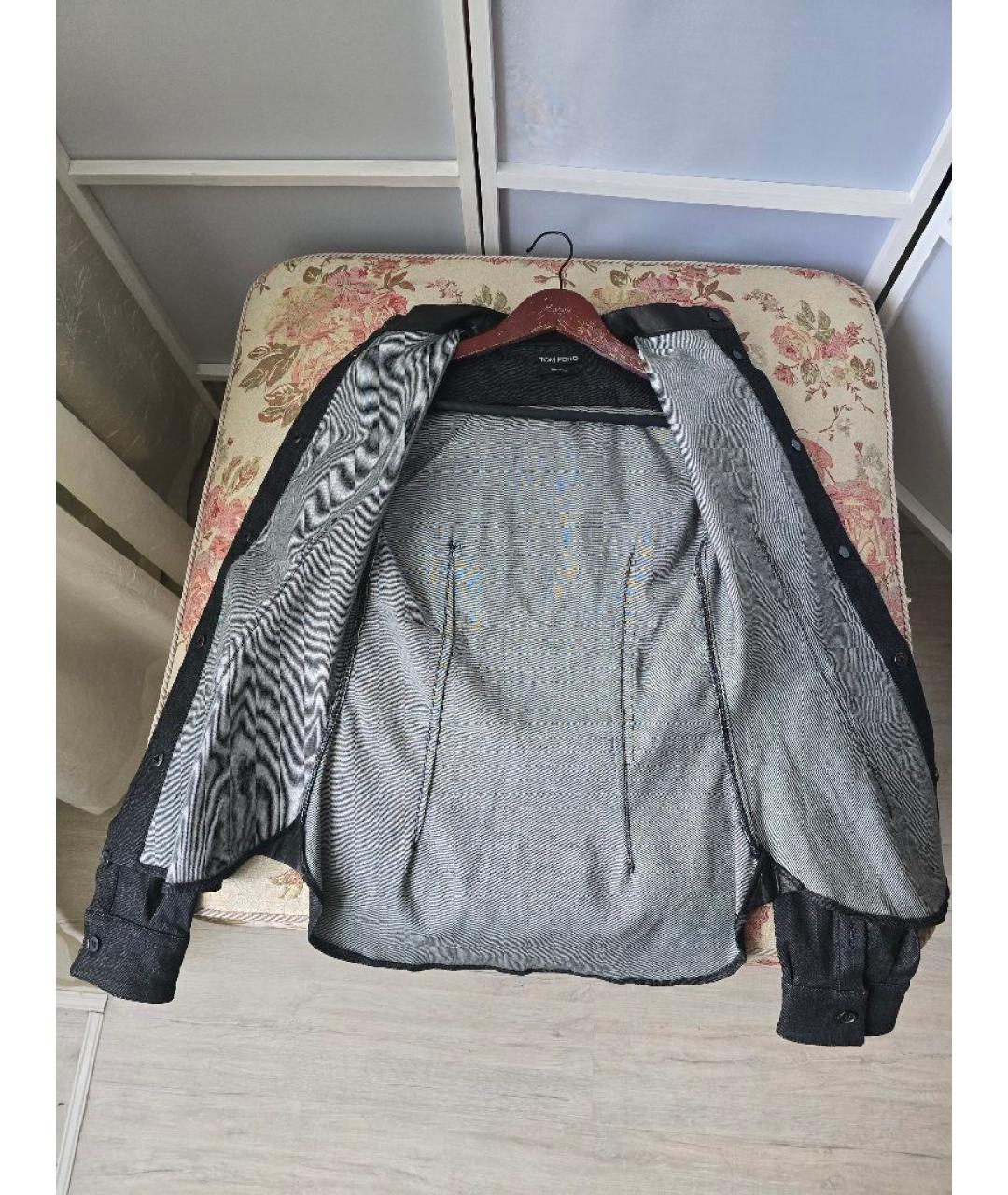 TOM FORD Черная хлопковая рубашка, фото 6