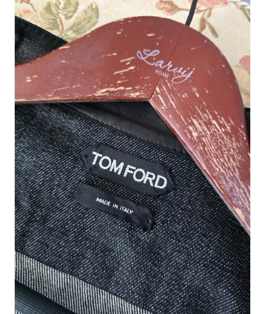 TOM FORD Черная хлопковая рубашка, фото 4