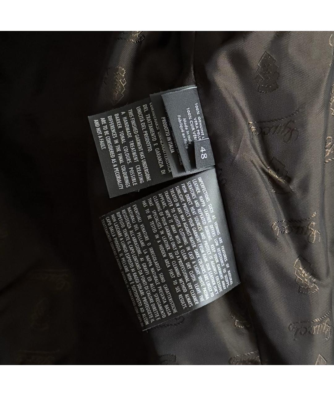 GUCCI Коричневая кожаная куртка, фото 9