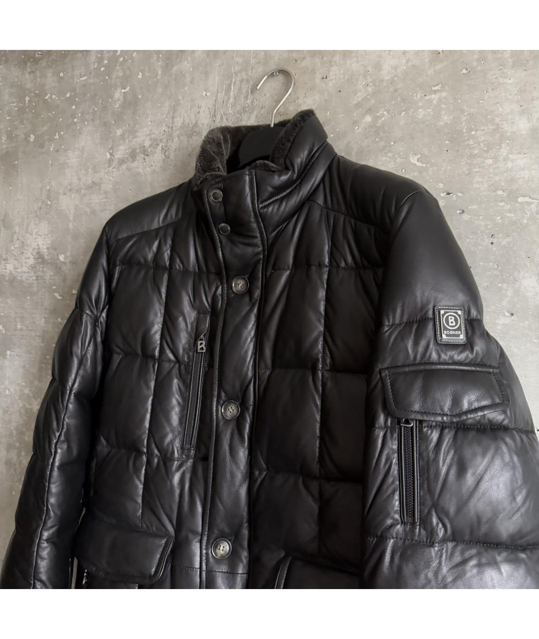 BOGNER Черная кожаная куртка, фото 5