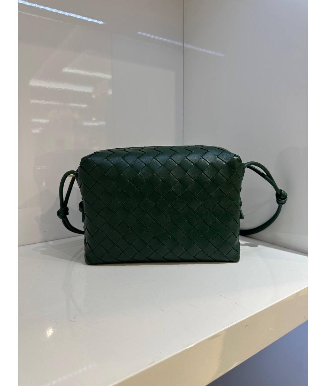BOTTEGA VENETA Зеленая кожаная сумка через плечо, фото 2