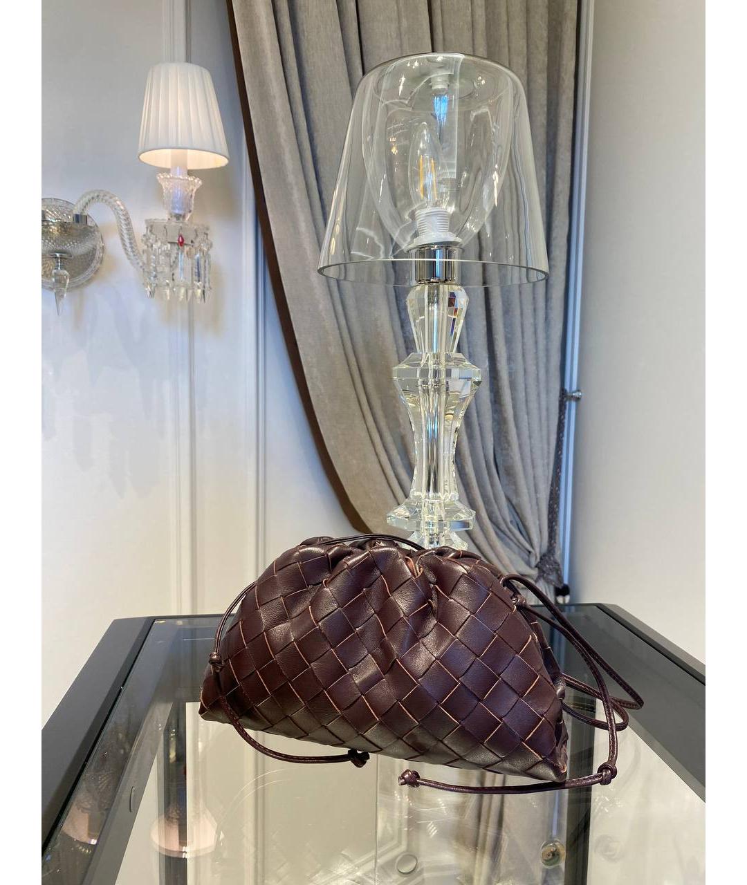 BOTTEGA VENETA Коричневая кожаная сумка через плечо, фото 2