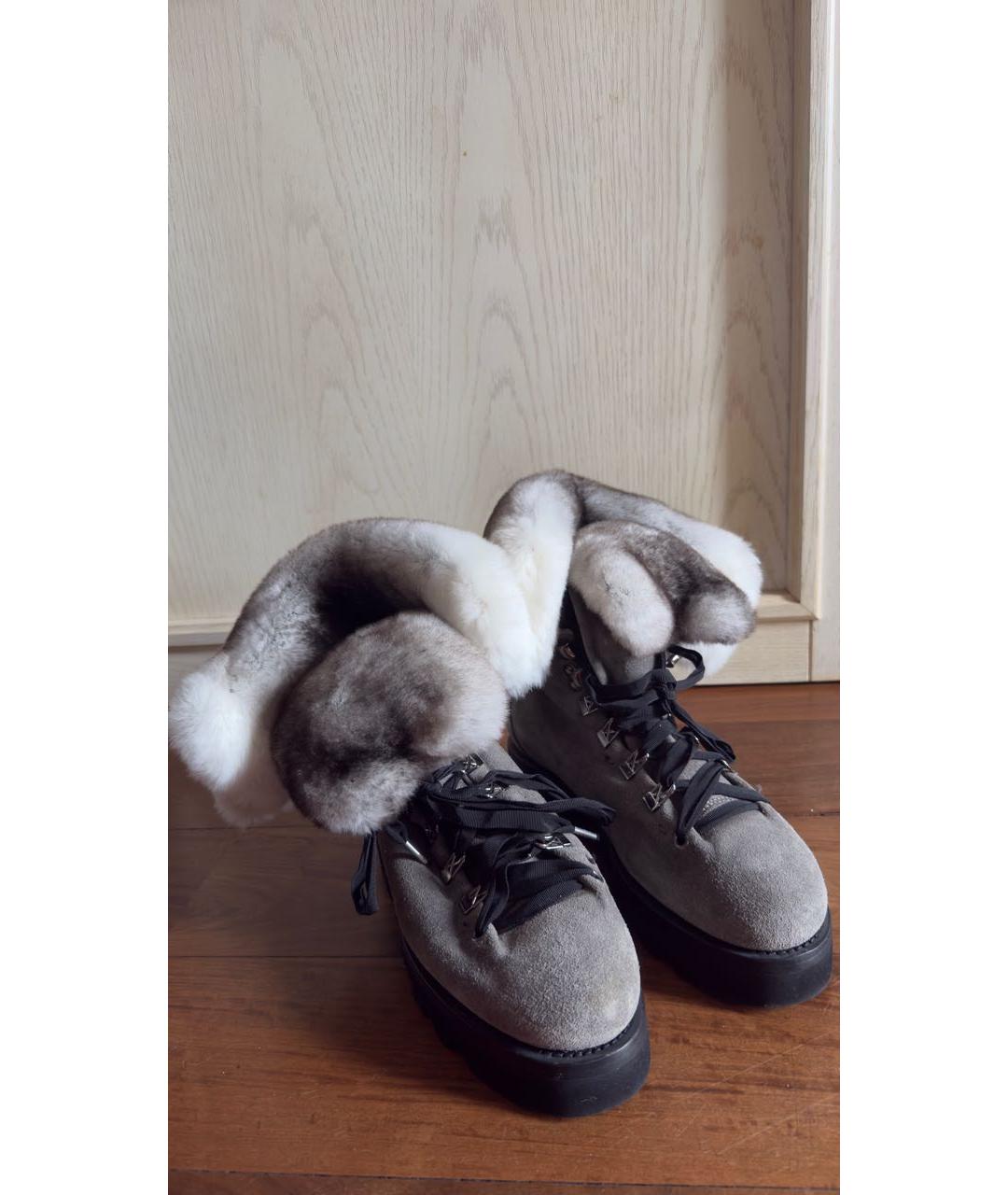 ERMANNO SCERVINO Серые замшевые ботинки, фото 2