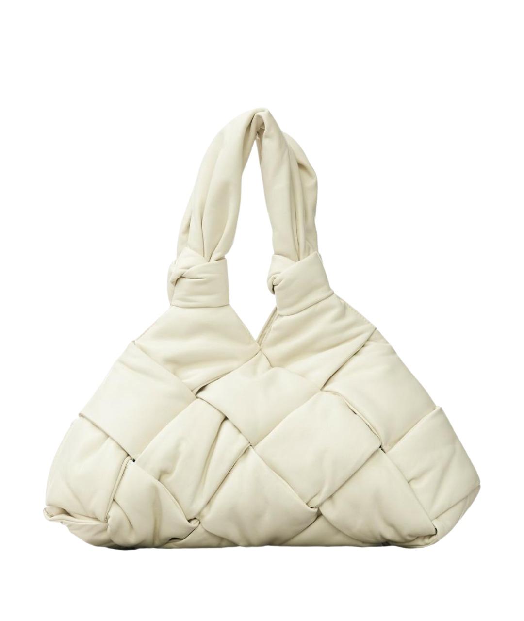 BOTTEGA VENETA Белая кожаная сумка тоут, фото 1