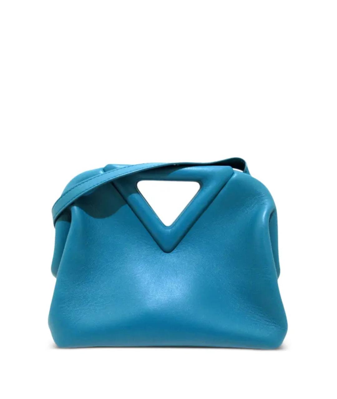 BOTTEGA VENETA Голубая кожаная сумка через плечо, фото 1