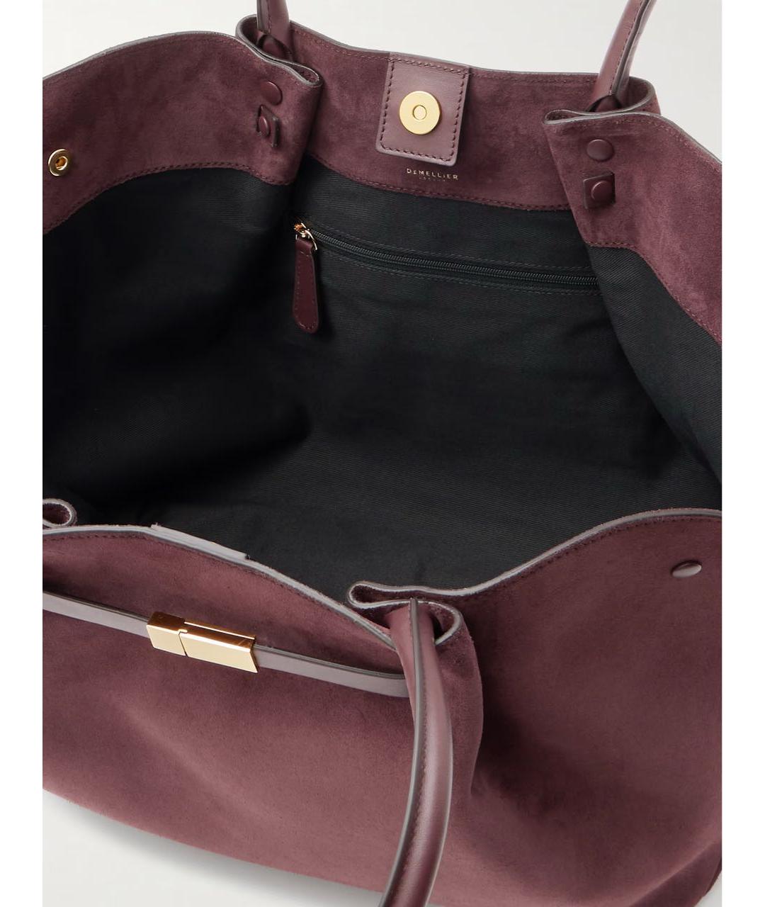 DEMELLIER Бордовая замшевая сумка с короткими ручками, фото 4