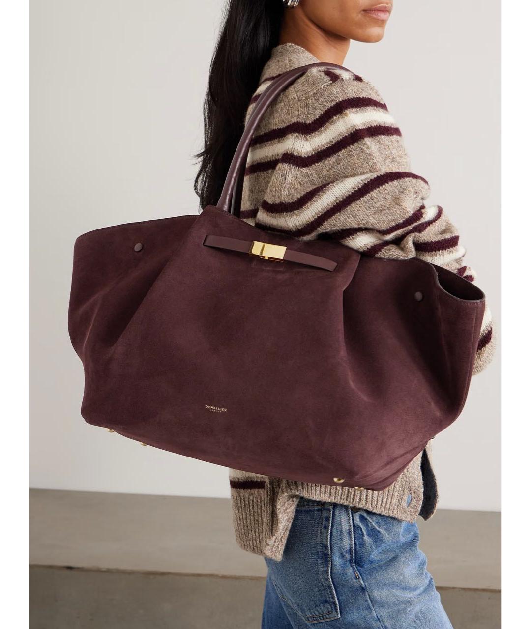 DEMELLIER Бордовая замшевая сумка с короткими ручками, фото 2