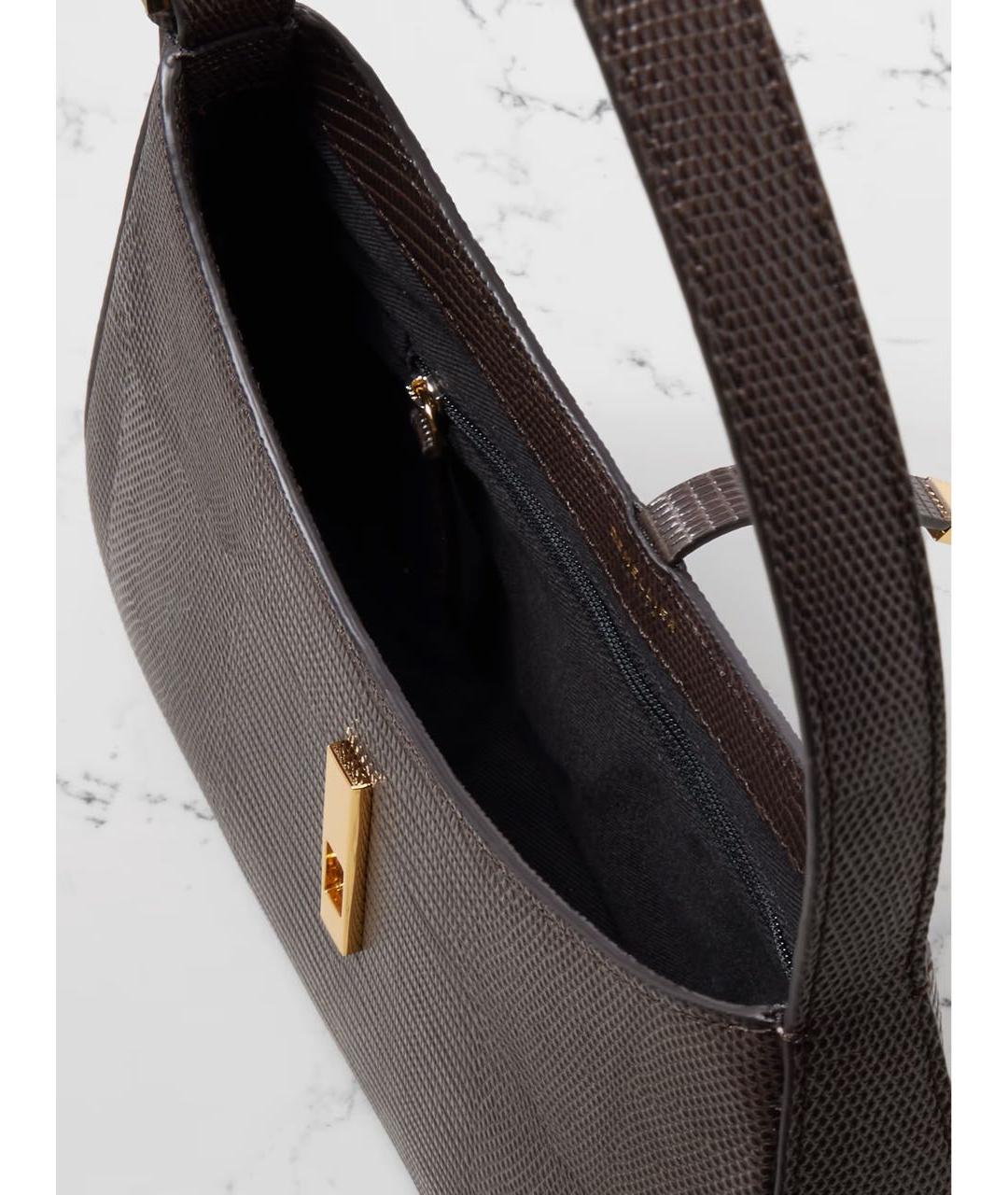 DEMELLIER Коричневая кожаная сумка с короткими ручками, фото 5