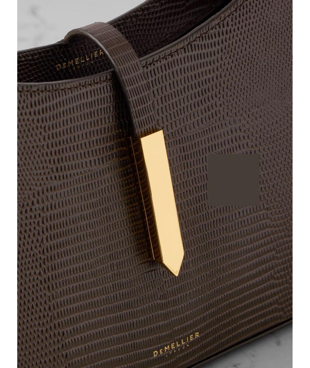 DEMELLIER Коричневая кожаная сумка с короткими ручками, фото 4