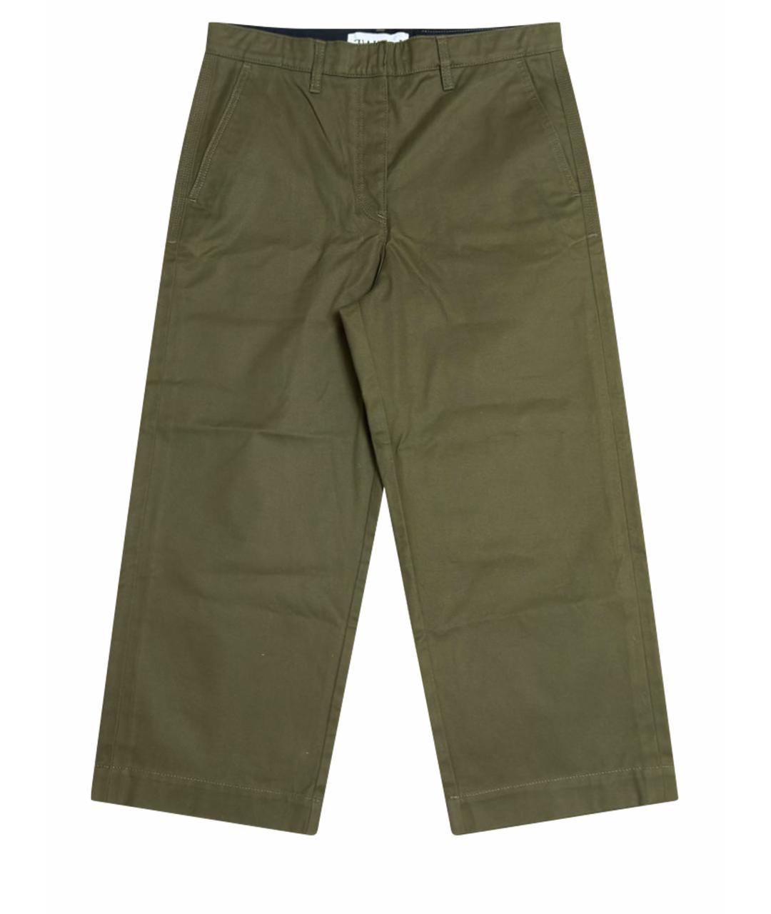 LOEWE Хаки хлопковые брюки чинос, фото 1