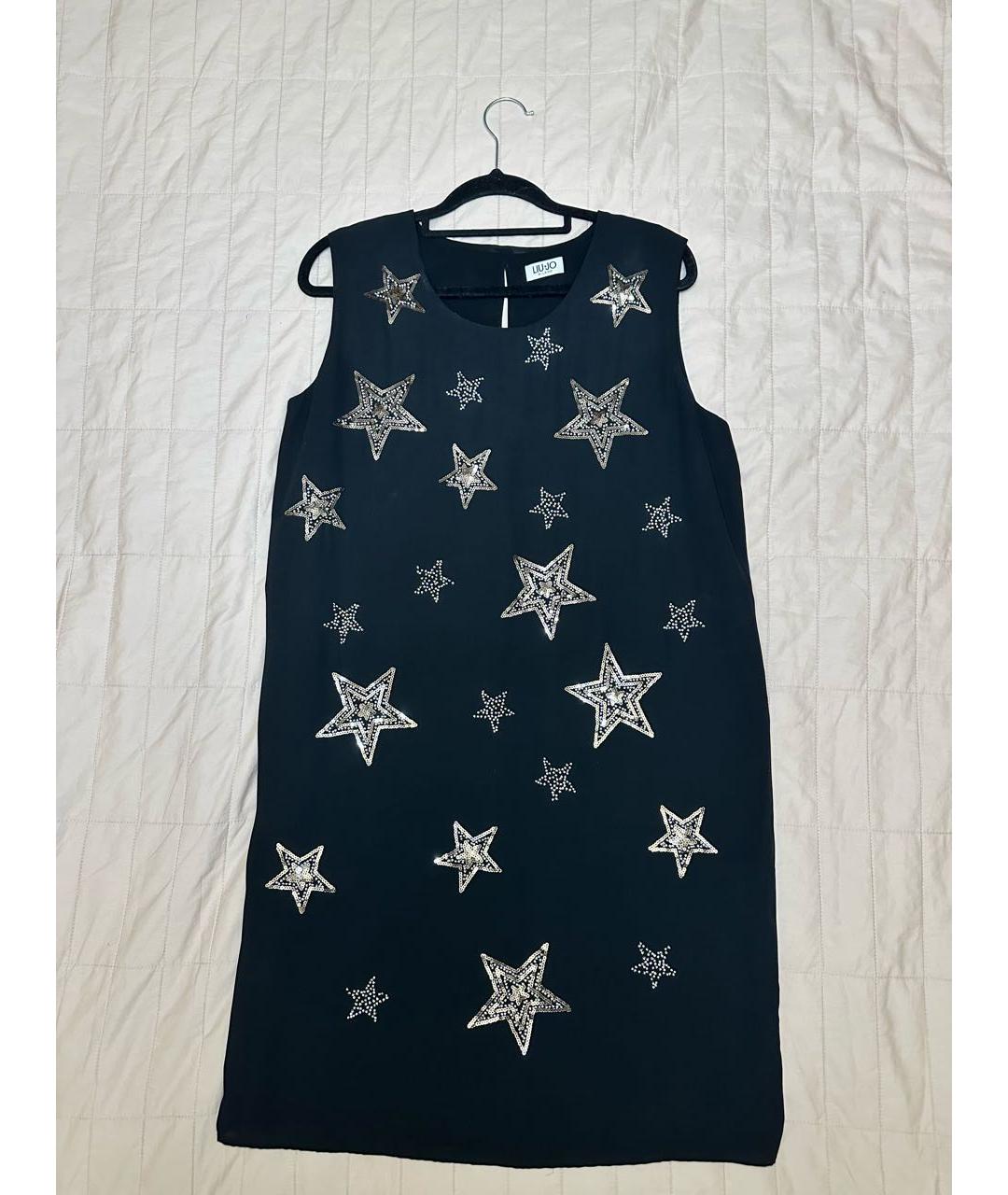 LIU JO Черное полиэстеровое коктейльное платье, фото 6