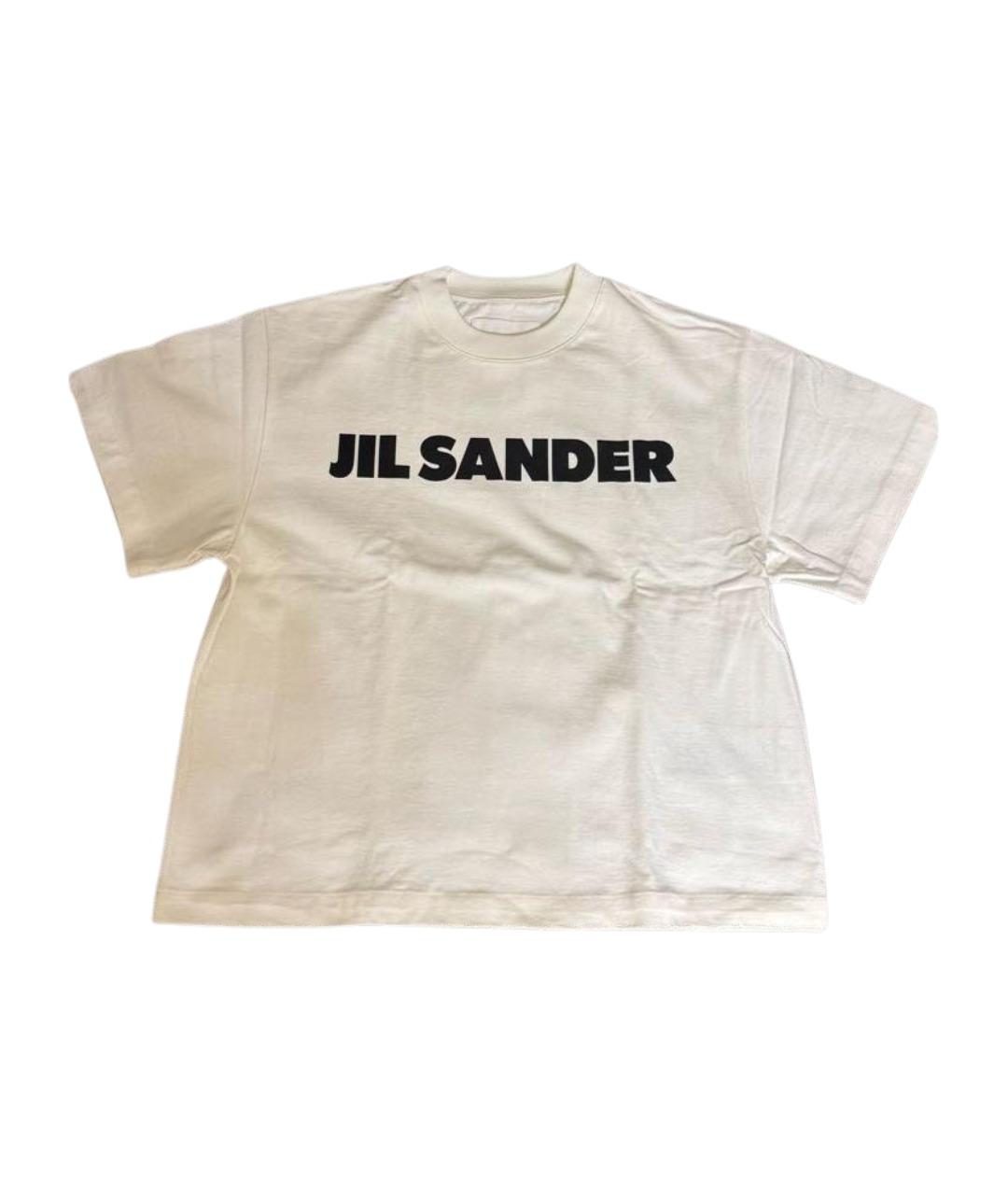JIL SANDER Белая хлопковая футболка, фото 1
