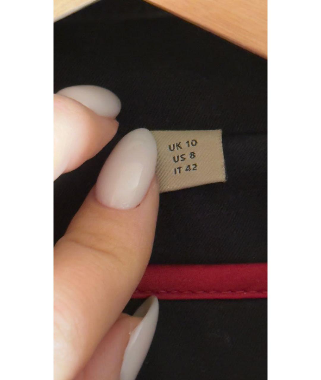 BURBERRY Черное хлопковое пальто, фото 3