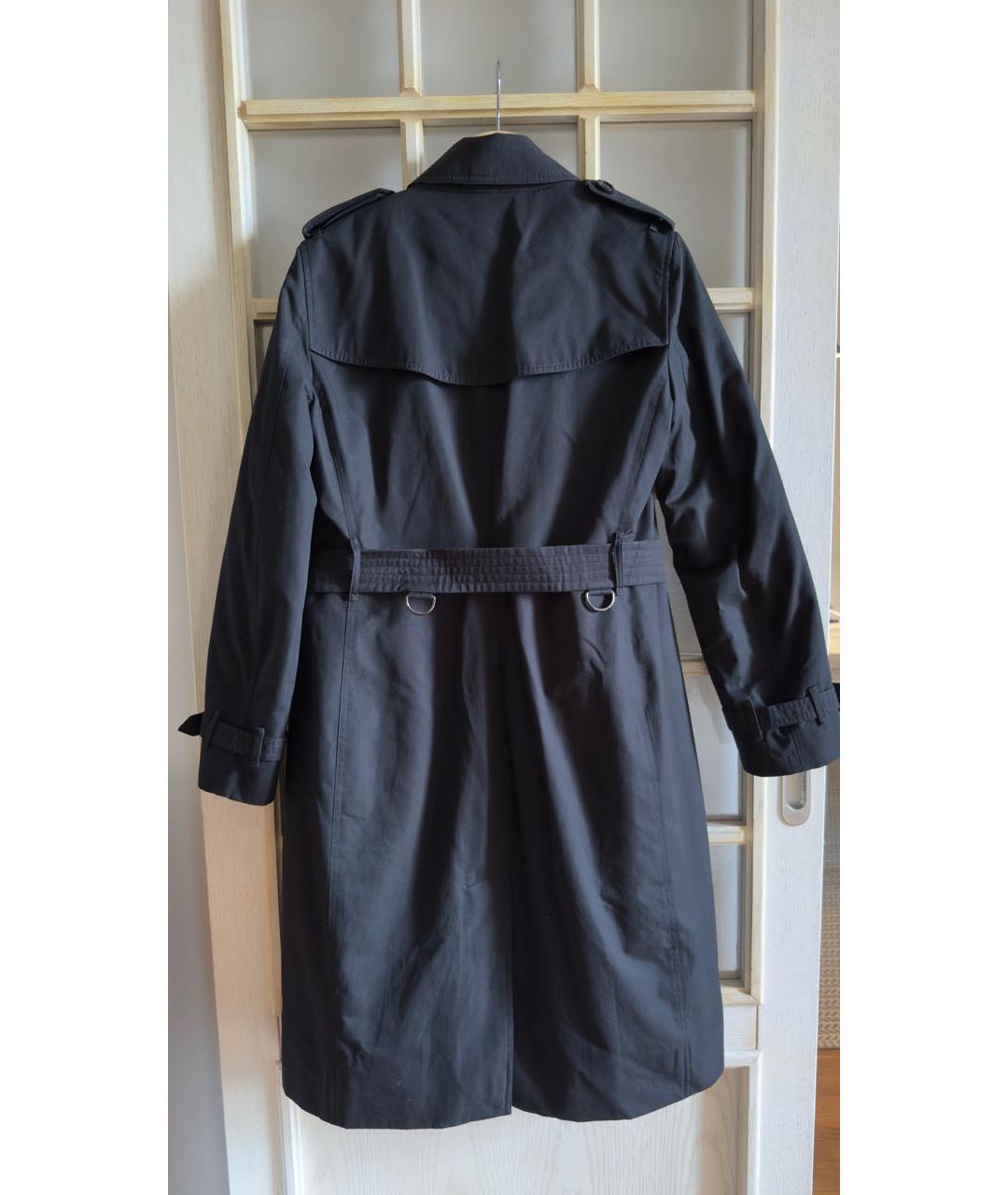 BURBERRY Черное хлопковое пальто, фото 7