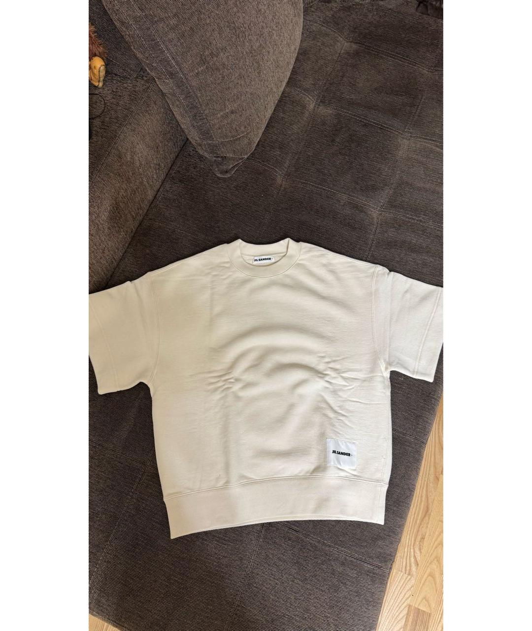 JIL SANDER Белая хлопковая футболка, фото 5