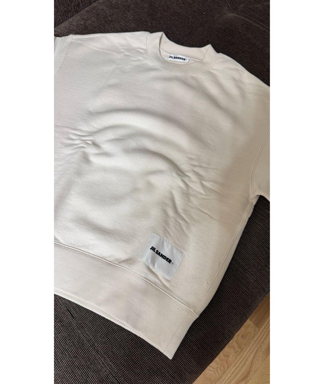 JIL SANDER Белая хлопковая футболка, фото 2