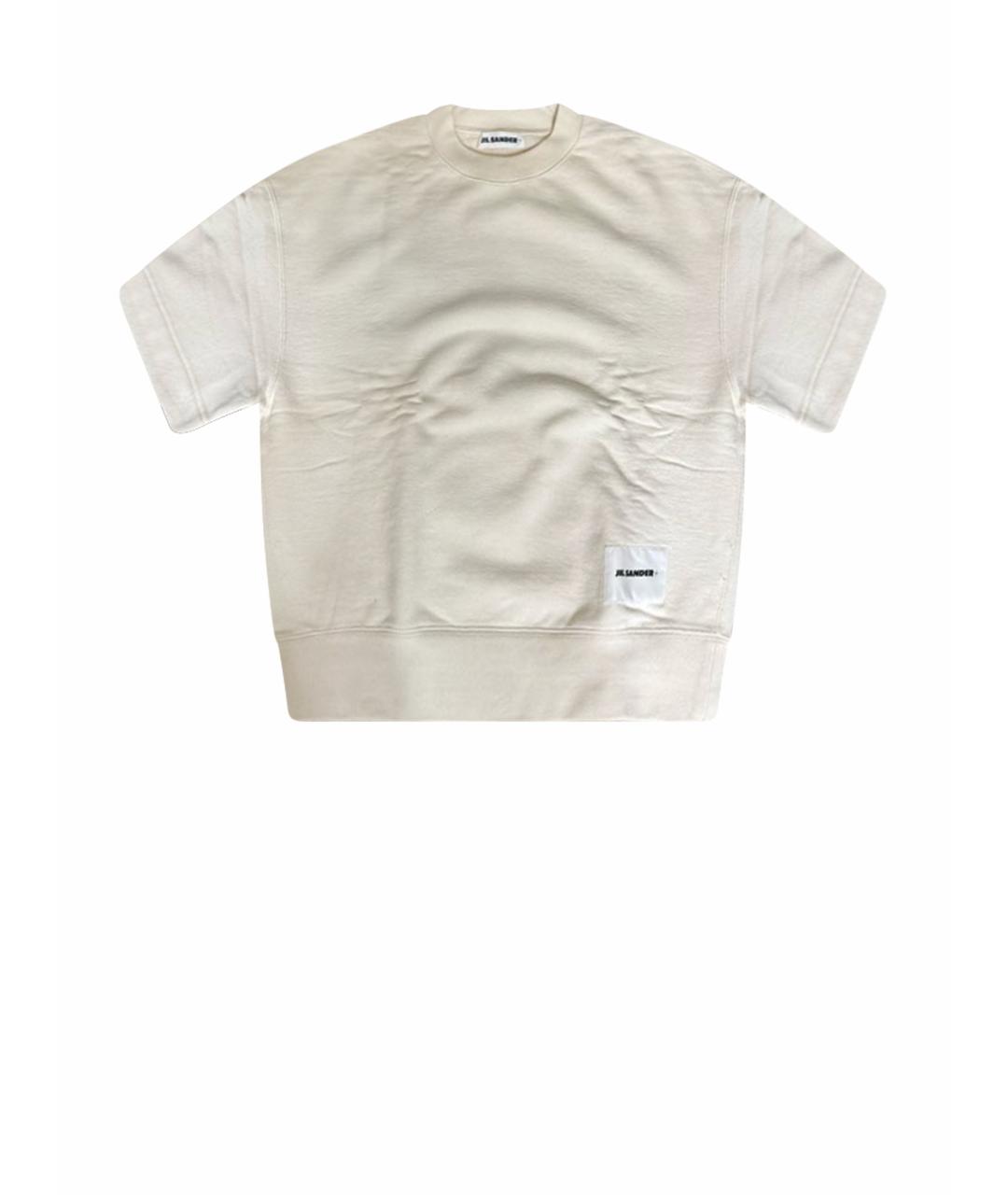 JIL SANDER Белая хлопковая футболка, фото 1