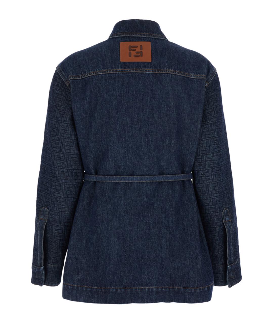 FENDI Синяя хлопковая куртка, фото 2