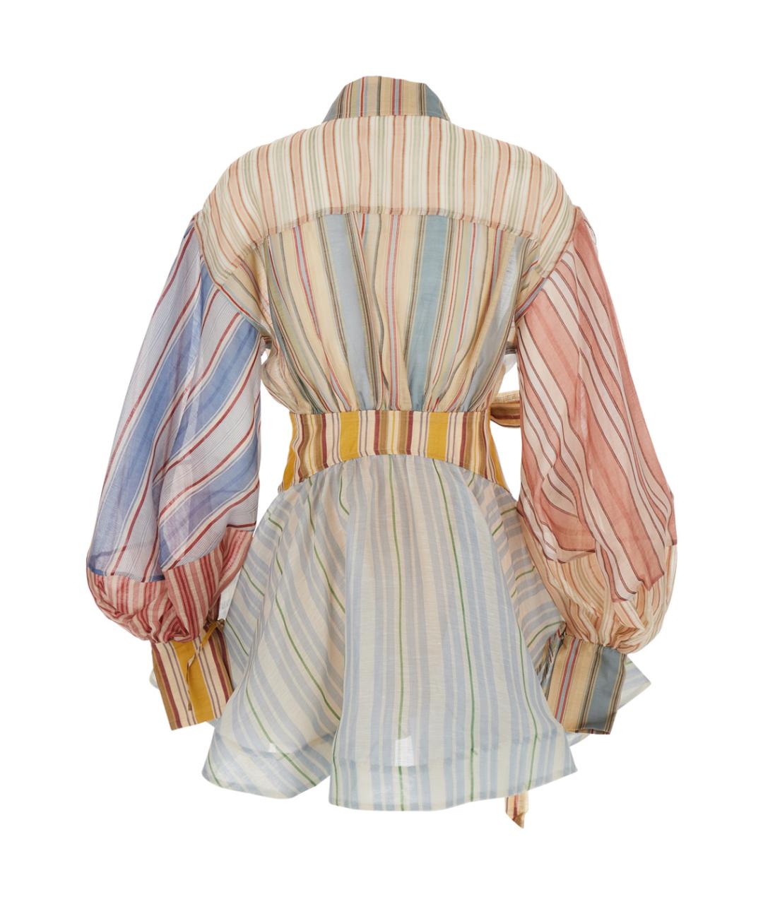 ZIMMERMANN Мульти льняное повседневное платье, фото 2