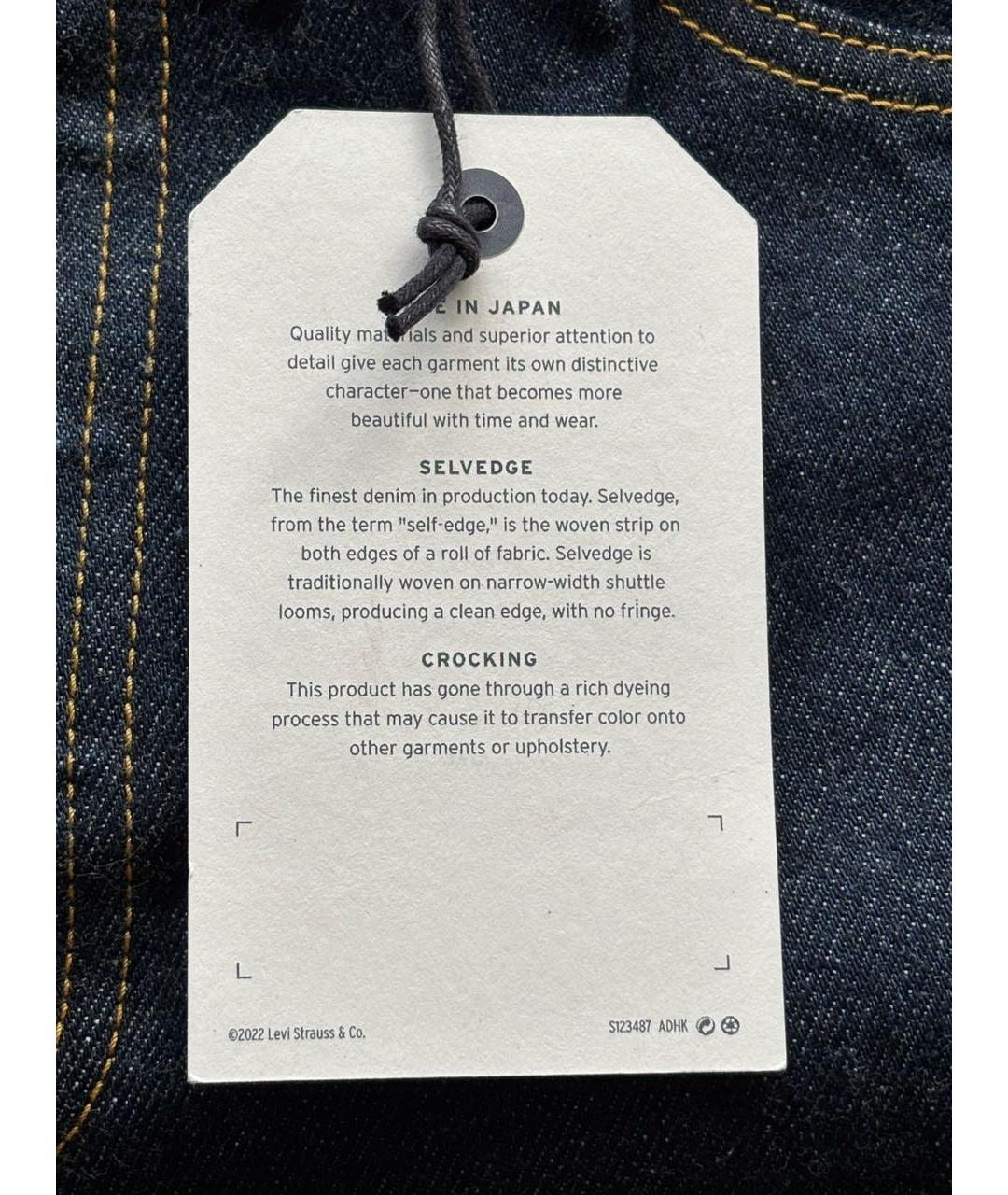 LEVI'S Темно-синие хлопковые джинсы, фото 5