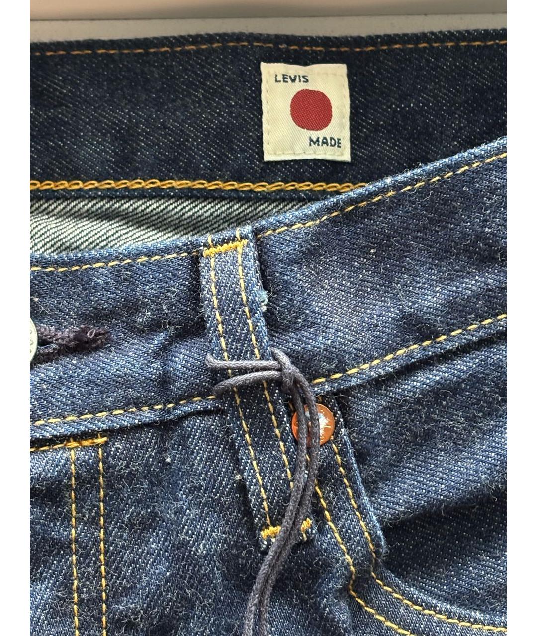 LEVI'S Темно-синие хлопковые джинсы, фото 4