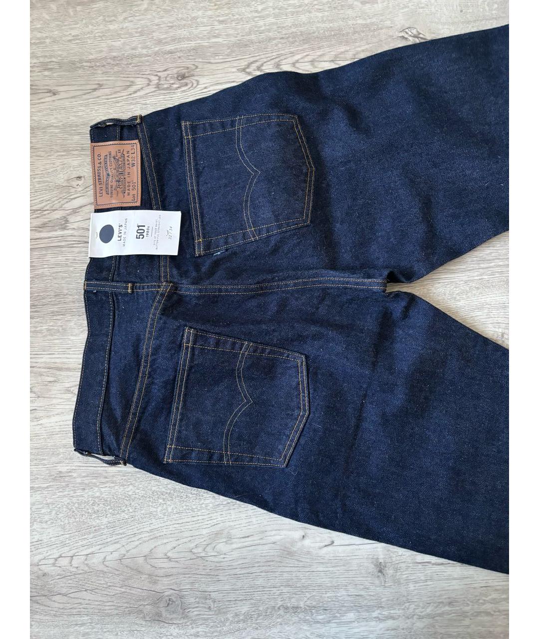 LEVI'S Темно-синие хлопковые джинсы, фото 3