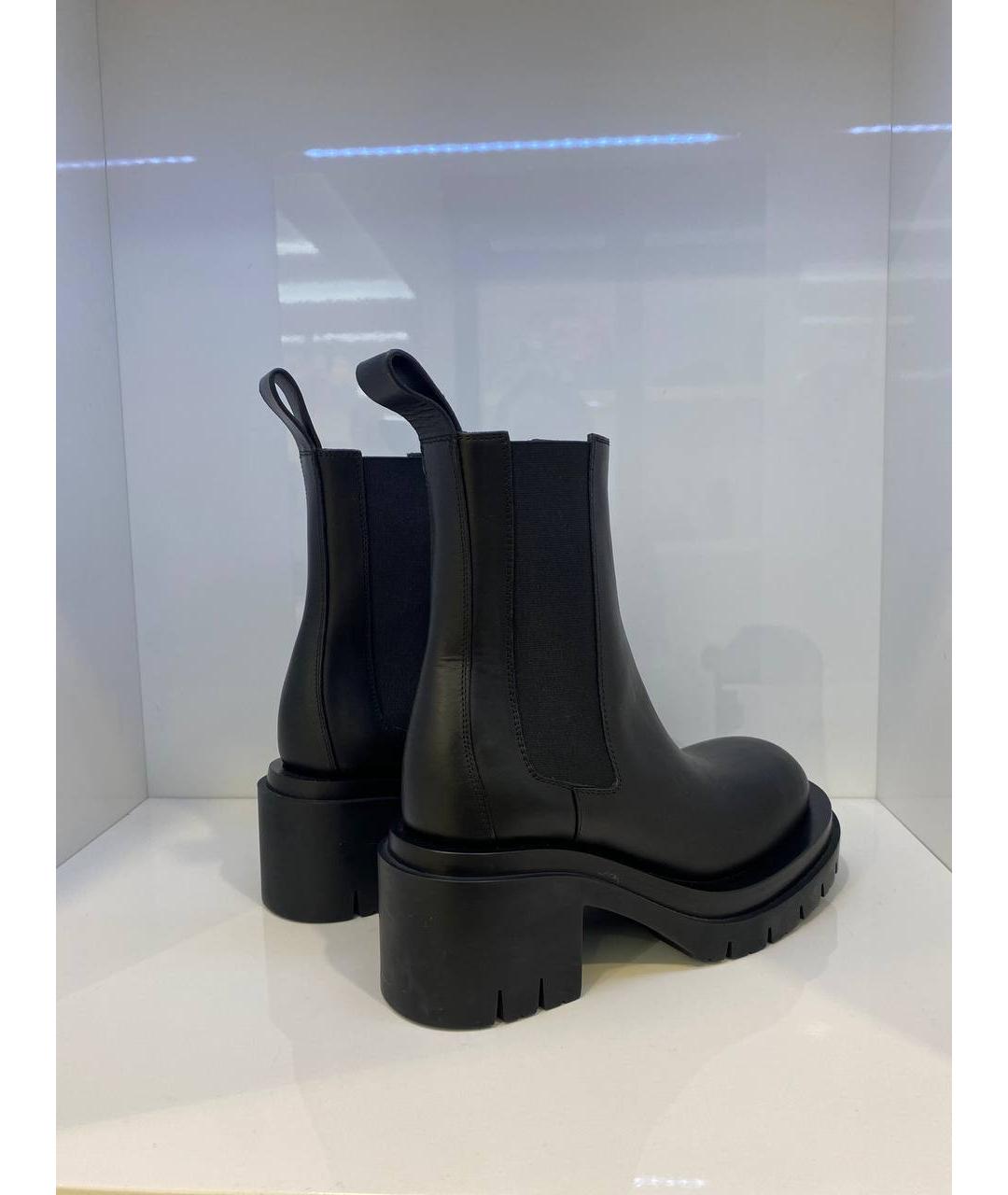 BOTTEGA VENETA Черные кожаные ботинки, фото 4