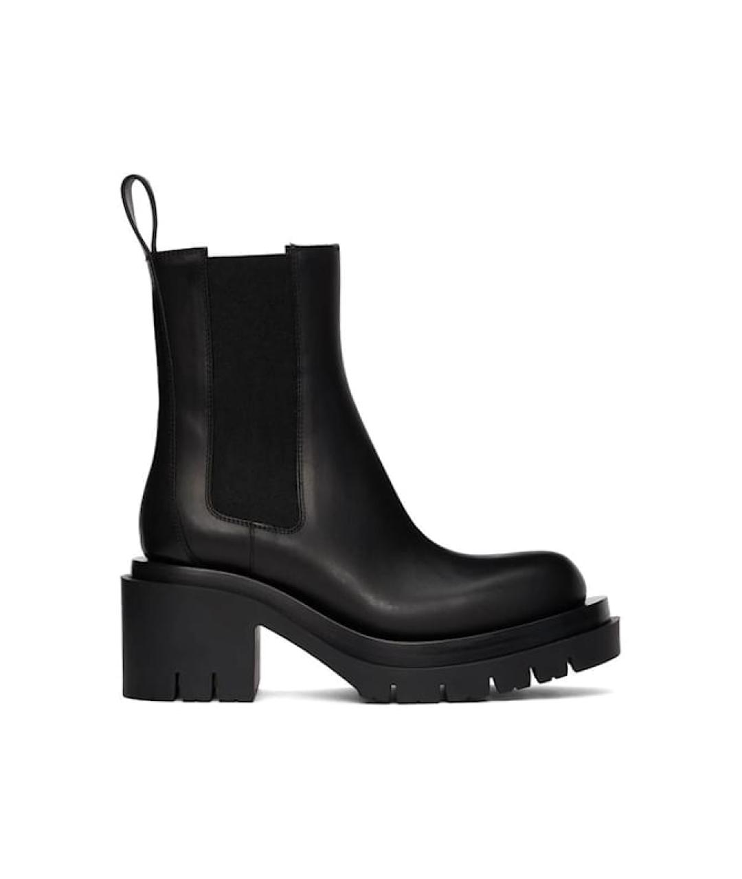 BOTTEGA VENETA Черные кожаные ботинки, фото 1