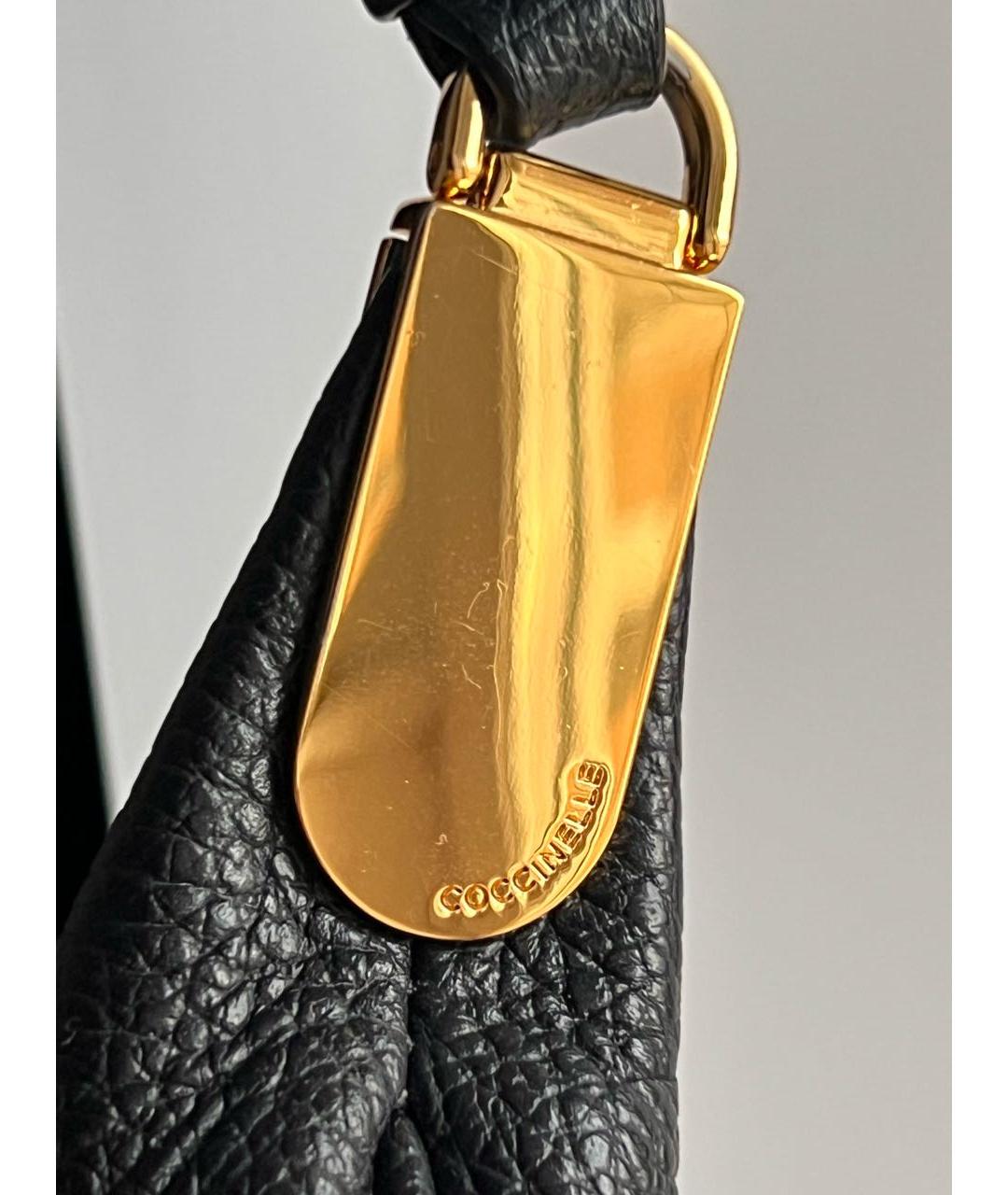 COCCINELLE Черная кожаная сумка с короткими ручками, фото 6