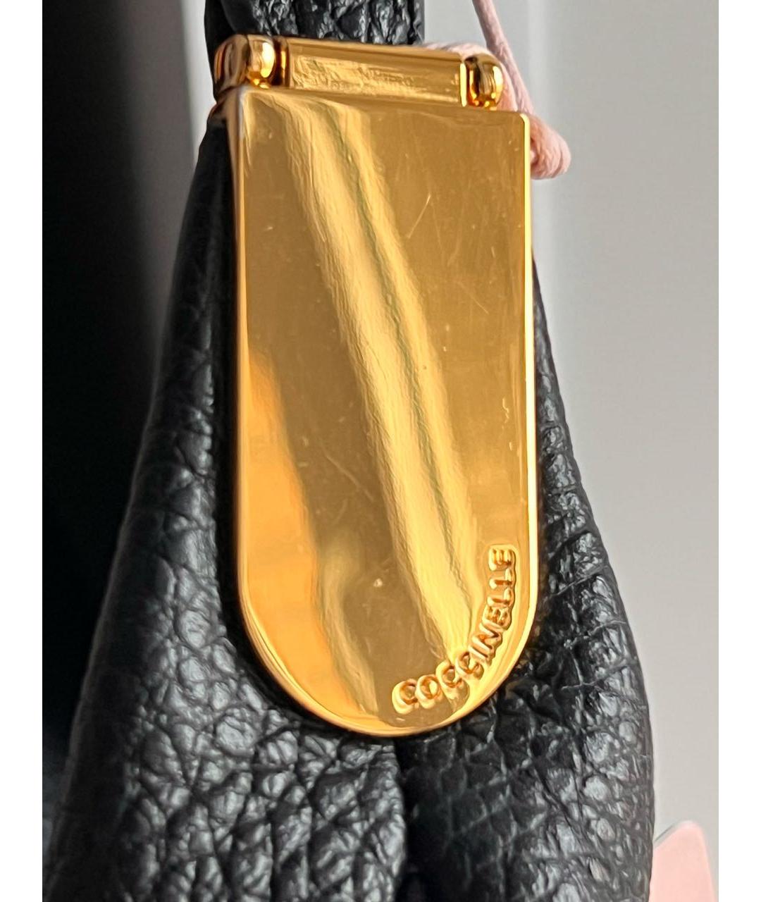 COCCINELLE Черная кожаная сумка с короткими ручками, фото 5