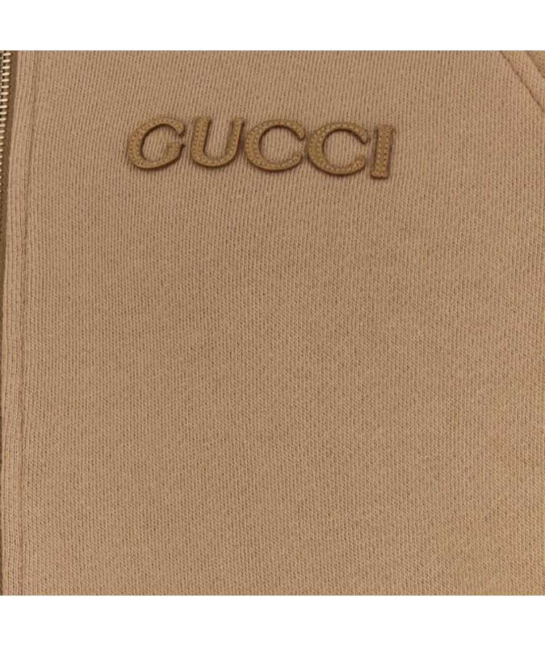 GUCCI Бежевое хлопковое повседневное платье, фото 3