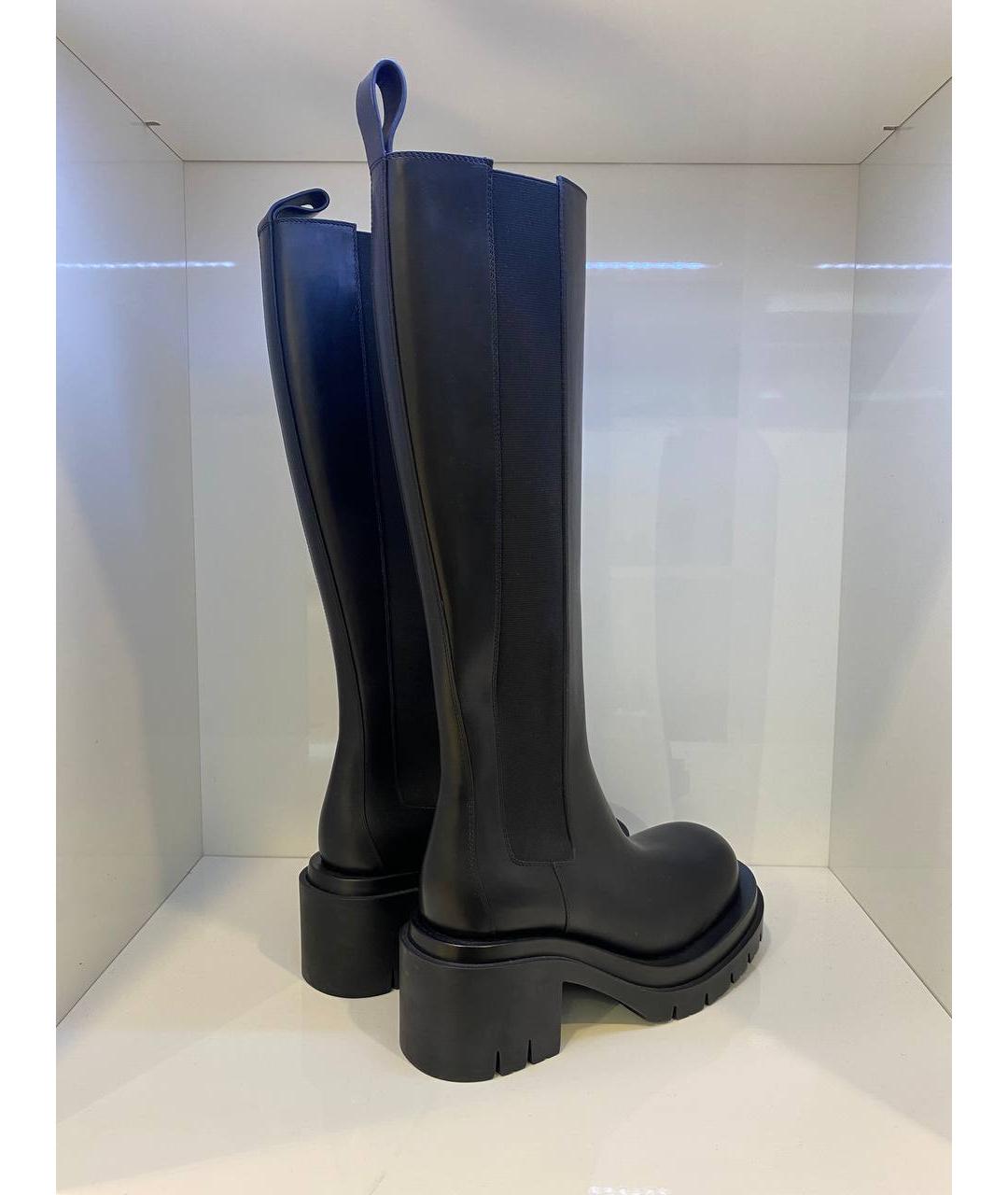 BOTTEGA VENETA Черные кожаные сапоги, фото 4