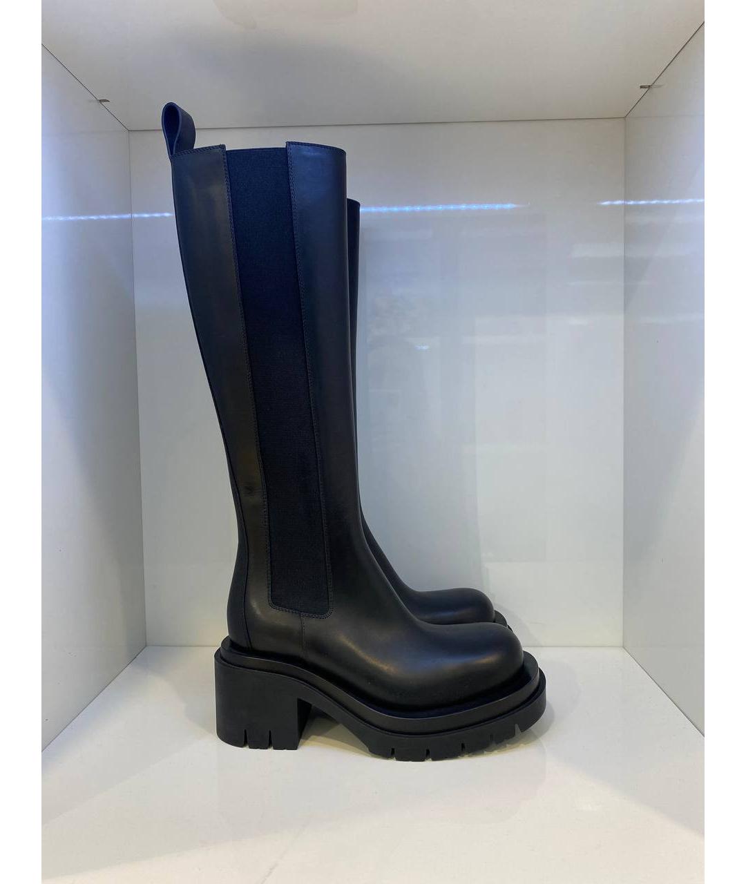 BOTTEGA VENETA Черные кожаные сапоги, фото 3