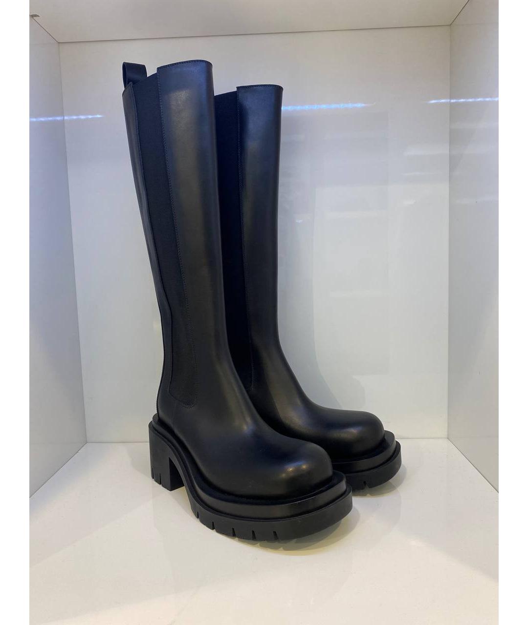 BOTTEGA VENETA Черные кожаные сапоги, фото 2