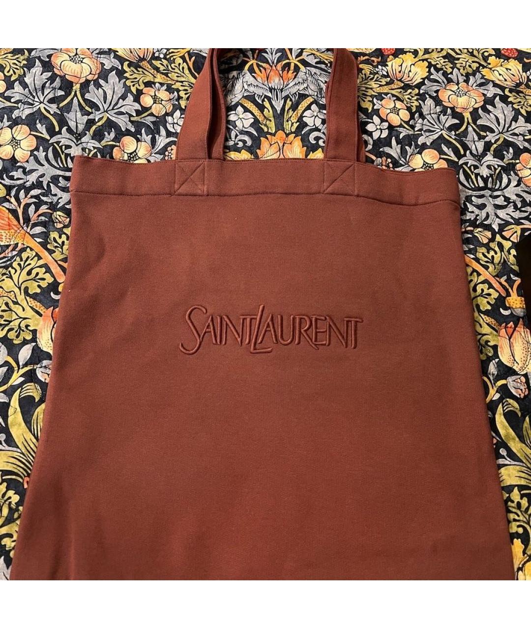 SAINT LAURENT Красная сумка тоут, фото 7