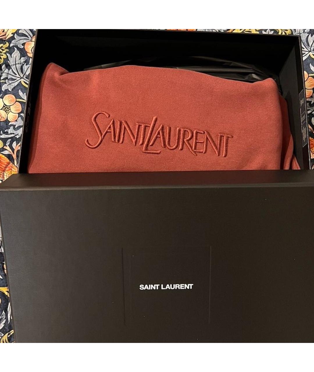 SAINT LAURENT Красная сумка тоут, фото 2