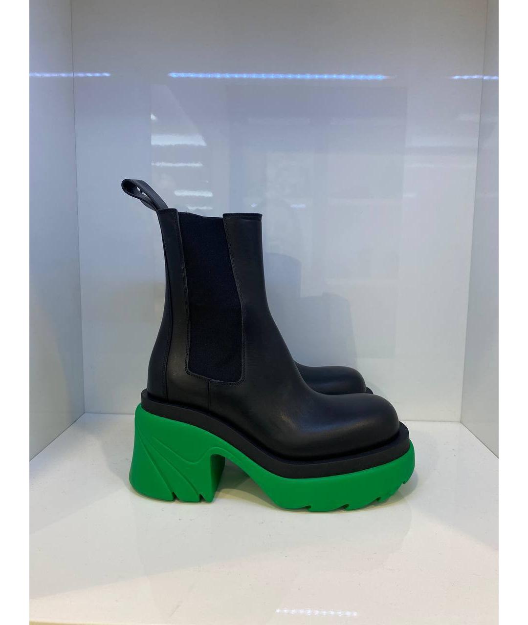 BOTTEGA VENETA Черные кожаные ботинки, фото 3