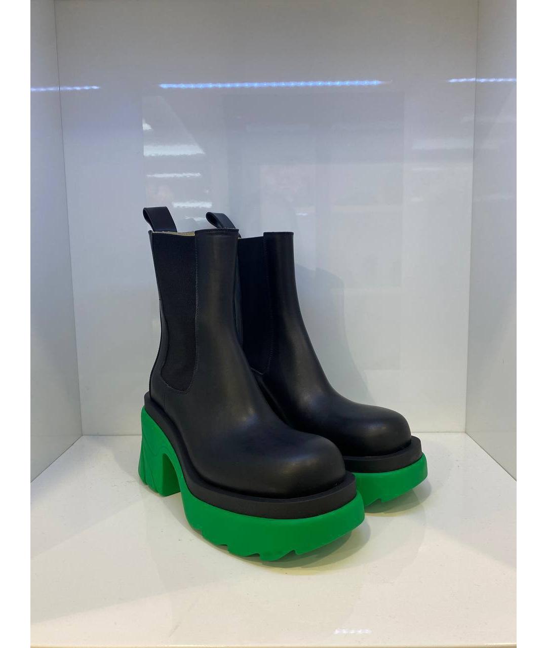 BOTTEGA VENETA Черные кожаные ботинки, фото 2